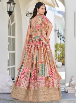 Designer Indian Lehenga UK Back View