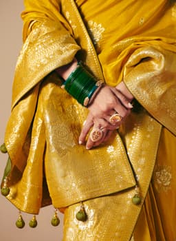 Yellow Designer Saree for Haldi Ceremony