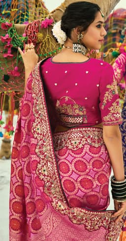 Red Rani Bridal Georgette Saree