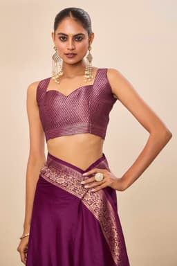 Royal Wine Dola Silk Saree