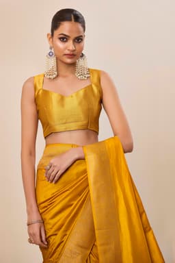 Royal Mustard Dola Silk Saree