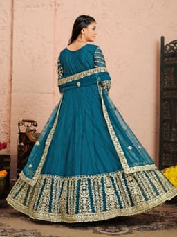 Regal Teal Party Anarkali