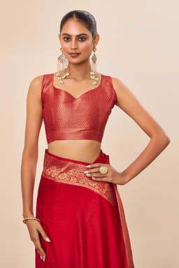 Bridal Red Dola Silk Saree