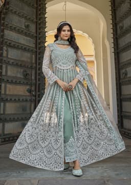 Mint Green Designer Anarkali Suit