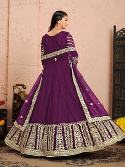 Luxury Purple Festive Anarkali
