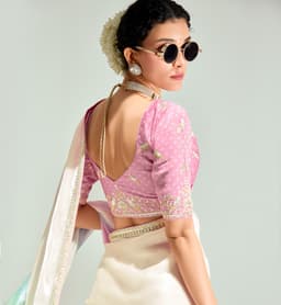 Premium Pastel Organza Tissue Silk Saree with Ombre Finish