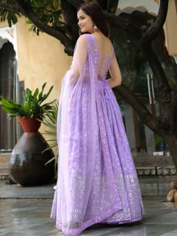 Designer Indian Lehenga UK Back View