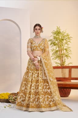 Mustard Designer Lehenga Choli