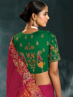 Rani Gajji Silk Bridal Wear Designer Saree