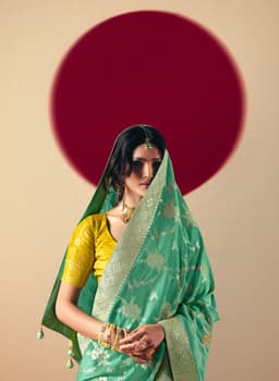 Sea Green Designer Saree for Wedding & Festive Wear
