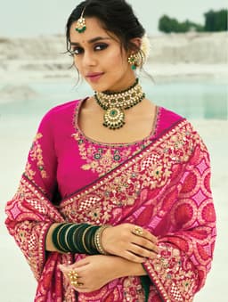 Red Rani Bridal Georgette Saree
