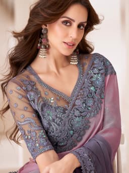 Pioneer Shaded Chiffon Saree for Reception & Cocktail Wear