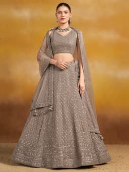 Grey Indian Lehenga For Wedding outfit