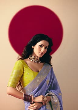 Lavender Saree Viscose for Wedding & Festive Wear