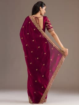 Royal Maroon Tissue Silk Saree for Wedding Wear