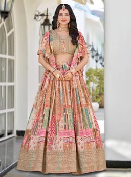 Beige Indian Lehenga UK