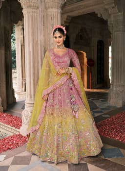 Pink Bridal Lehenga For Women