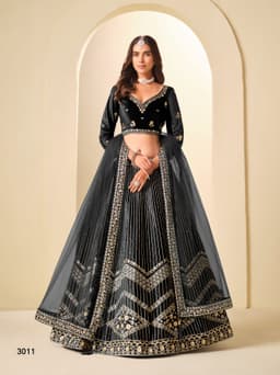 Black Indian Lehenga UK for women