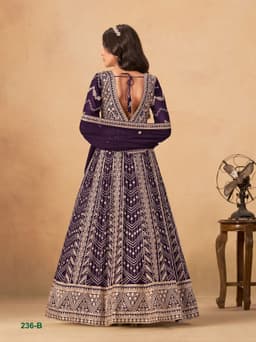 Purple Designer Anarkali Gown
