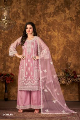 Dusty Pink Designer Palazzo Suit