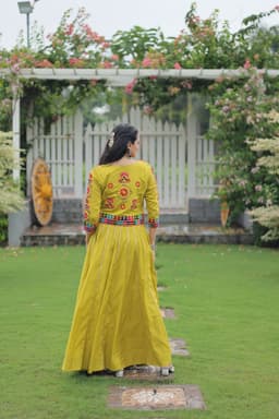Parrot Green Gamthi Lehenga for Navratri, Garba & Dandiya