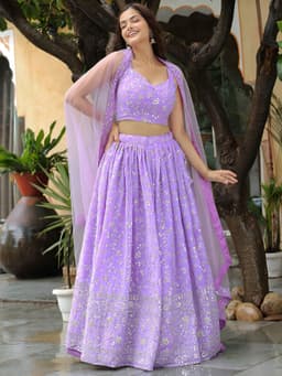 Lavender Indian Lehenga UK