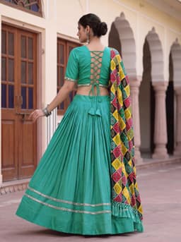 Sea Green Lehenga for Navratri, Garba & Festive Wear