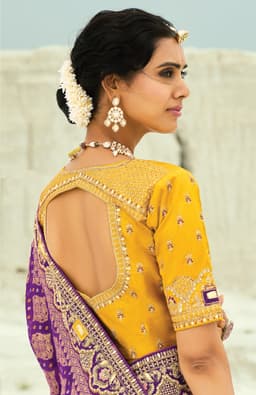 Wine Georgette Bridal Bandhej Saree