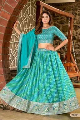 Turquoise Blue Designer Lehenga Choli