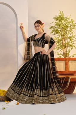 Black Party Wear Lehenga Choli