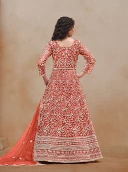 Designer flared anarkali suit party wear for festive occasions, bridal events, and ethnic celebrations for women
