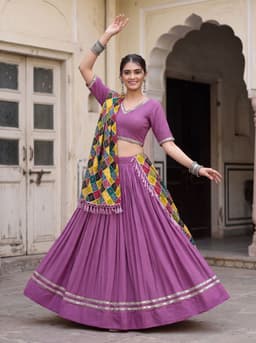 Mauve Purple Lehenga for Navratri & Festive Wear