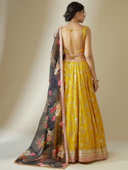 Designer Indian Lehenga UK Back View