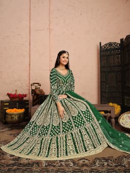 Royal Green Wedding Anarkali