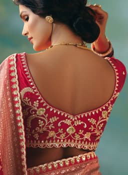 Ruby Red Wedding Wear Silk Saree