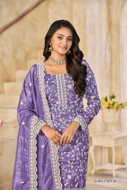 Lavender Organza Suit Set