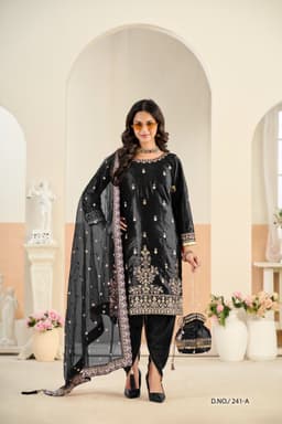 Black Velvet Salwar Suit