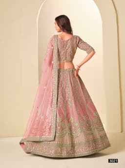 Dusty Pink Art Silk Lehenga