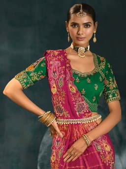Rani Gajji Silk Bridal Wear Designer Saree