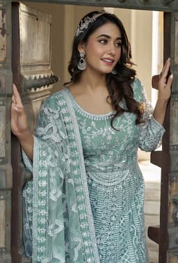 Green Designer Anarkali Suit