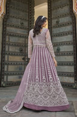 Lavender Designer Anarkali Suit