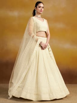 Ivory White Indian Lehenga Online