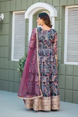 Embroidered Anarkali Suit India