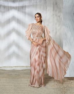 Blush Ready to Wear Satin Silk Saree