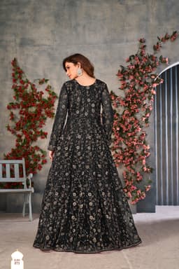 Black Net Anarkali Suit