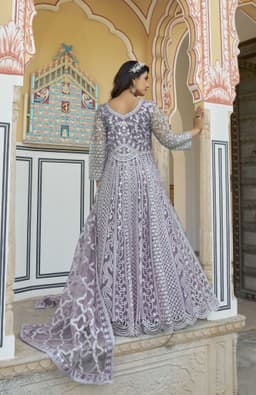 Lavender Designer Anarkali Suit