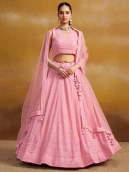 Light Pink Indian Lehenga Outfits