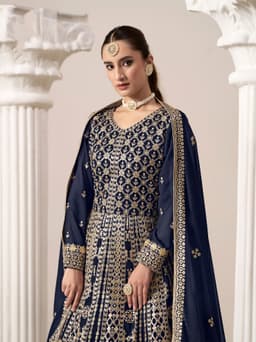Royal Navy Flair Anarkali Suit