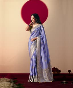 Lavender Saree Viscose for Wedding & Festive Wear