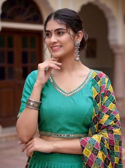 Sea Green Lehenga for Navratri, Garba & Festive Wear